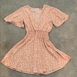 Pink with little stars dress.